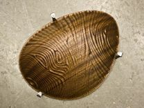 Decorative Bowl, Sapele Wood And Stainless Steel 2 small