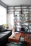 Modern Sapele Wood And Steel Coffee Table 3 small