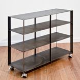 Blackened Steel Rolling Shelving Carts 1 small