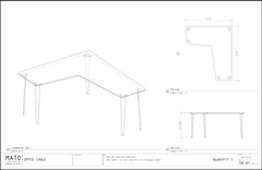 Modern Walnut And Steel Office Desk 4 small