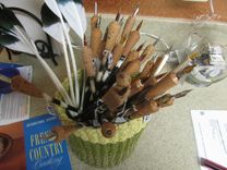 African Porcupine Quill Calligraphy Dip Pen - Metal Nib - Cork Grip 3 small