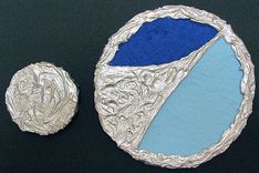 Silver Swoop Discs Wall Art 3 small