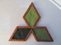 "Tri-Diamonds" - 3d Geometric Wall Art 3 small