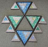 "Triangles" - 3d Geometric Wall Art - 12 Pieces 1 small