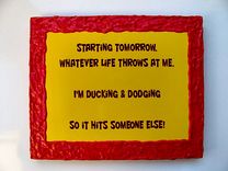 "Starting Tomorrow" Humorous Saying Wall Plaque / Sign 1 small