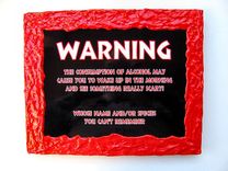 "Alcohol Consumption" Wall Plaque / Sign 1 small