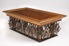 Mesquite, Steel And Copper Coffee Table 2 small