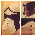 Underbust Tuxedo Corset 4 small
