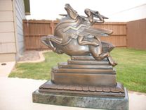 Speed...Art Deco Pegasus With Amazon Sculpture 1 small