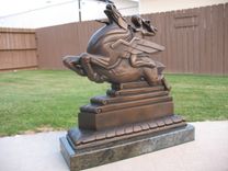 Speed...Art Deco Pegasus With Amazon Sculpture 3 small