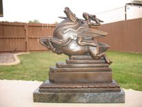 Speed...Art Deco Pegasus With Amazon Sculpture 4 small
