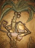 Coco Bongo Sculptural Relief Monkey Panel From The Movie "The Mask" Tiki, Tropical Design 3 small