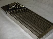 Amazing Art Deco Machine Age Monumental Triangle Clock After A Design By Jean Puiforcat 5 small