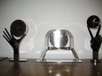 Karl Schmidt , Hagenauer Style, Whimsical Austrian Desk Clocks 3 small