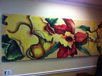 Custom Painting On Stretched Raffia (Various Sizes Available) 1 small