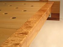 Queen Bed Frame - Live Edge Curly Maple 4 small
