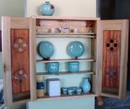 Hand Carved Hops Wall Cabinet 3 small