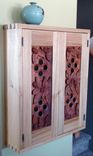 Hand Carved Hops Wall Cabinet 6 small
