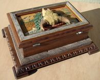 Buffalo Skull Carved Box 3 small