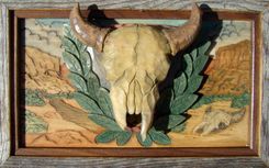 Buffalo Skull Carved Box 5 small