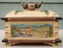 Big Horn Sheep Skull Box 3 small