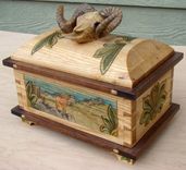 Big Horn Sheep Skull Box 5 small