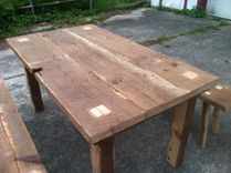 Trinity Beam Dining Table & Bench Set 3 small