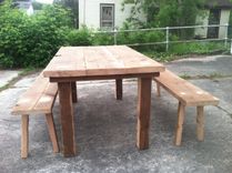 Trinity Beam Dining Table & Bench Set 5 small