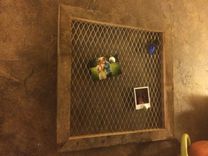 Magnetic Metal Grate Framed With Reclaimed Barnwood 2 small