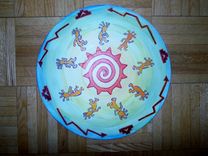 Upcycled Hand Painted Vinyl Record 2 small