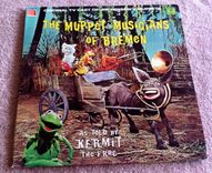 Upcycled Hand Painted Vinyl Record - Muppets 3 small