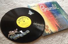 Upcycled Hand Painted Vinyl Record - Bambi 2 small