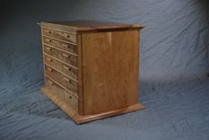 Birds Eye Maple Six Drawer Jewelry Chest #1 5 small