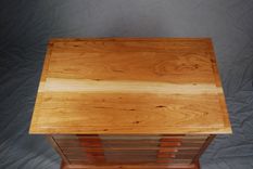 American Black Cherry Six Drawer Jewelry Chest #2 2 small