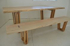 Curly Maple Live Edge Table And Bench With Inlay 2 small