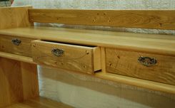 Solid White Oak Sideboard With Floral Inlay 3 small