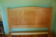 Curly Cherry Queen Bed, Shaker Style 1 small