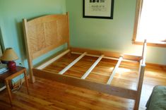 Curly Cherry Queen Bed, Shaker Style 4 small