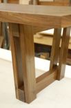 Modern Walnut Bench With Original Trestle Base 2 small