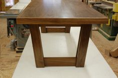 Modern Walnut Bench With Original Trestle Base 3 small
