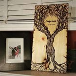 Wood Anniversary Gift,5 Year Anniversary,Couples Art,Nature Art,Cabin Decor,Rustic Art,Home Decor 2 small