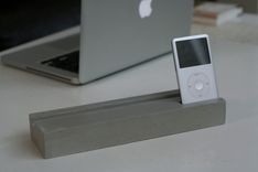Concrete Ipad + Iphone Docking/Charging Stand 1 small