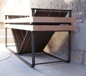 Rebar And Red Oak Bench 7 small
