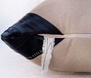 Recycled Bicycle Inner Tube And Wool Oversized Floor Pillows 4 small