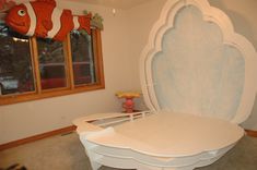Ocean Themed Child's Room With Clam Shell Bed & Clownfish Valance 4 small