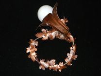 Copper Wall Flower Globe Light 1 small