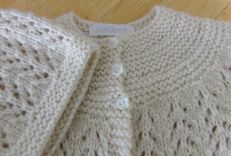 Christening Cashmere Sweater Set - Sweater, Hat And Booties 3 small