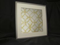Fine Art & Gifts. Handcrafted 23.5k Gold, Silver, Copper Leaf -Verre Eglomise & Antiqued Mirror. 1 small
