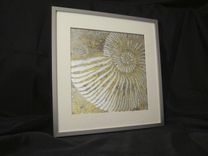 Fine Art & Gifts. Handcrafted 23.5k Gold, Silver, Copper Leaf -Verre Eglomise & Antiqued Mirror. 2 small