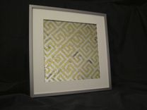 Fine Art & Gifts. Handcrafted 23.5k Gold, Silver, Copper Leaf -Verre Eglomise & Antiqued Mirror. 4 small